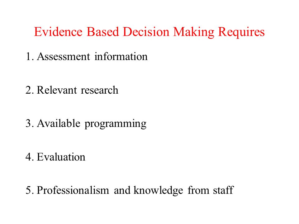 The Connection Between Evidence-Based Medicine and Shared Decision Making